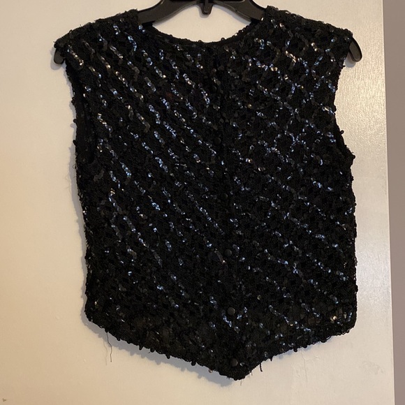 Koret of California Black Sequin Top - Picture 2 of 5